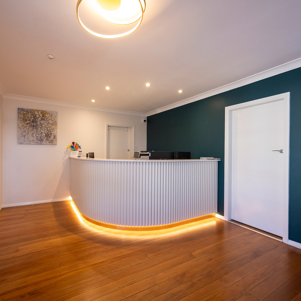The reception area at Thorndon Dental, Wellington